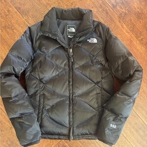 North Face 550 Fill Quilted Goose Down Puffer Black Jacket Women S